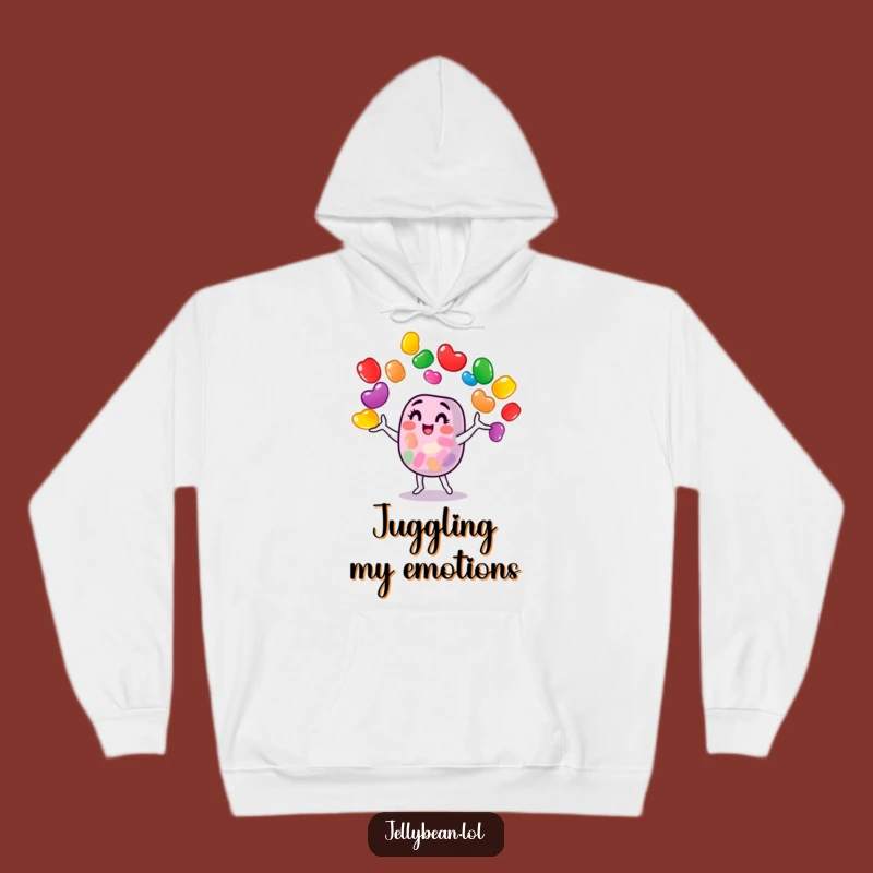 Cozy Funny Jelly Bean Juggler Hoodie: Stay Warm with Sweet Humor