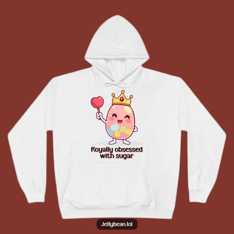 Cozy Funny King Jelly Bean Hoodie: Rule Your Comfort in Style!