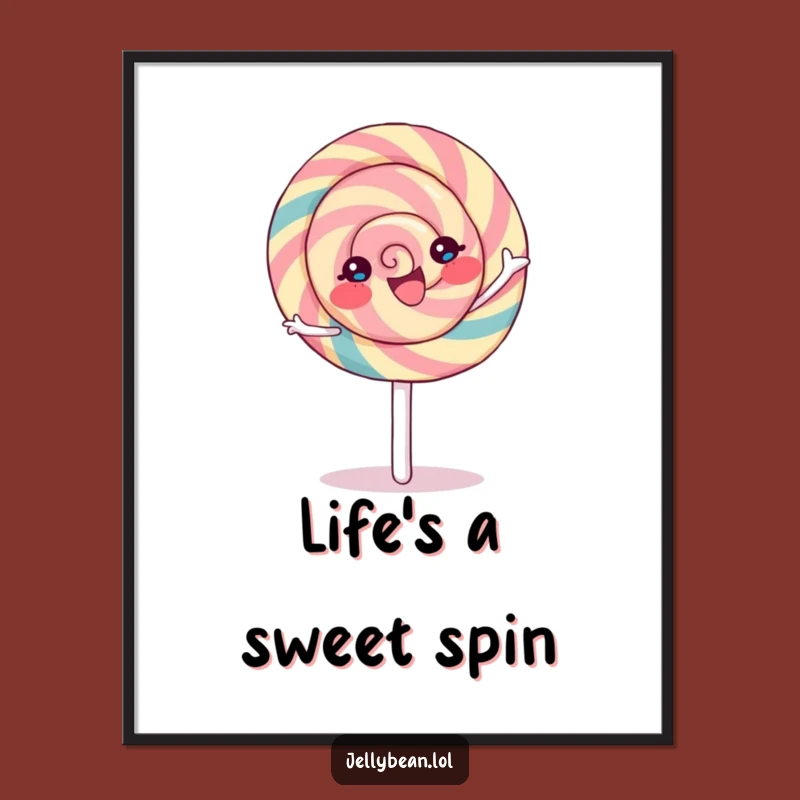 Free Printable Lollipop Spin Wall Art - Funny Whimsical Downloadable Poster