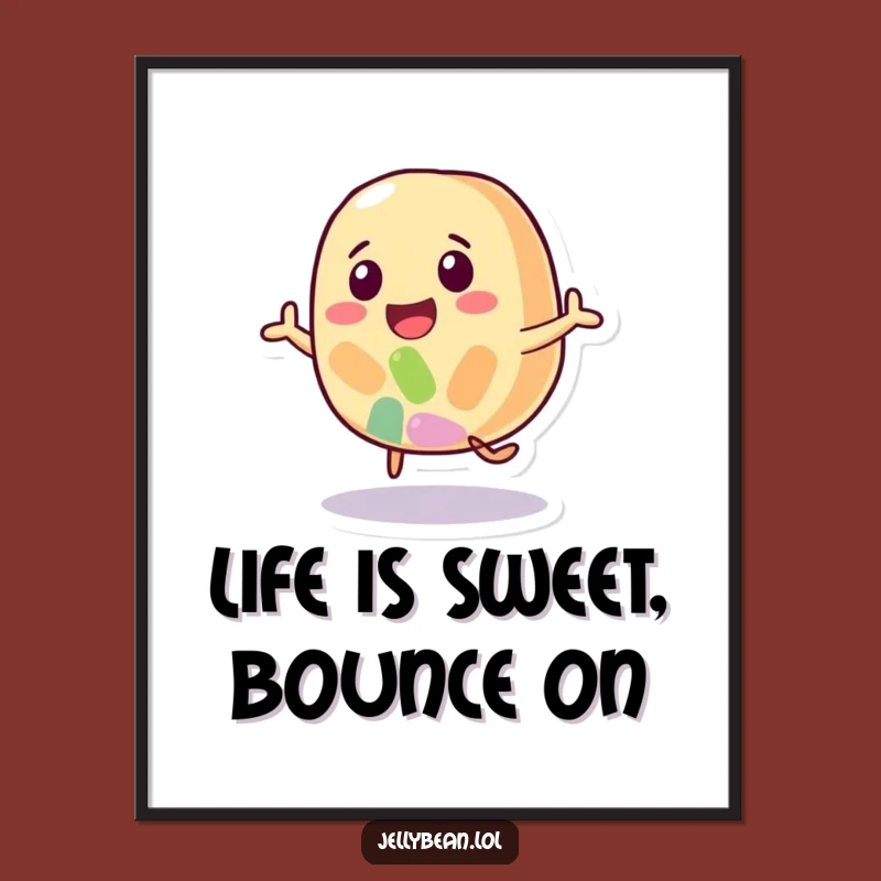 Free Printable Wall Art: Bouncing Jelly Bean for a Whimsical Home Decor