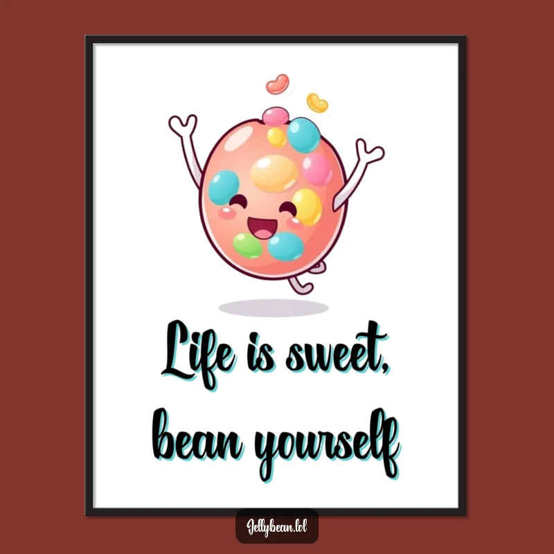 Free Printable Wall Art: Hilarious Jelly Bean Head Bounce Decor!