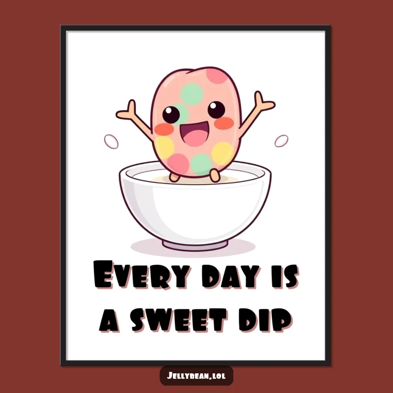 Free Printable Wall Art: Jelly Bean Dive Downloadable Decor