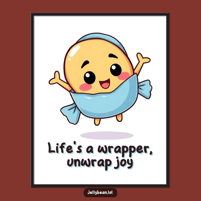 Funny Free Printable Wall Art: Candy Pop Jelly Bean, Quirky Downloadable Decor for Room