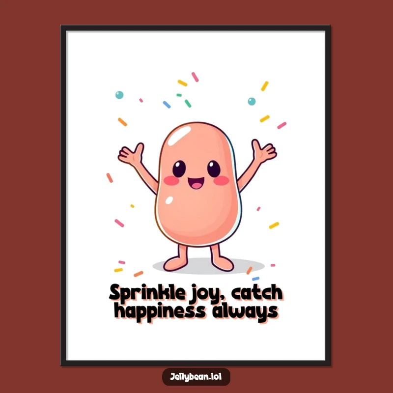 Free Printable Wall Art: Funny Jelly Bean Sprinkle Catcher Art for Cozy Spaces Download