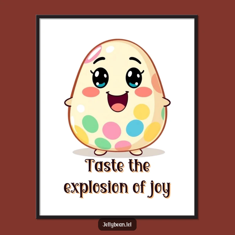 Funny Free Printable Wall Art: Exploding Jelly Bean, Downloadable Flavorful Decor