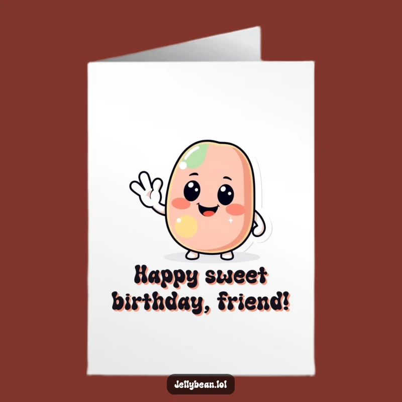 Free Printable Birthday Card: Jolly Jelly Bean Wave Downloadable Greeting