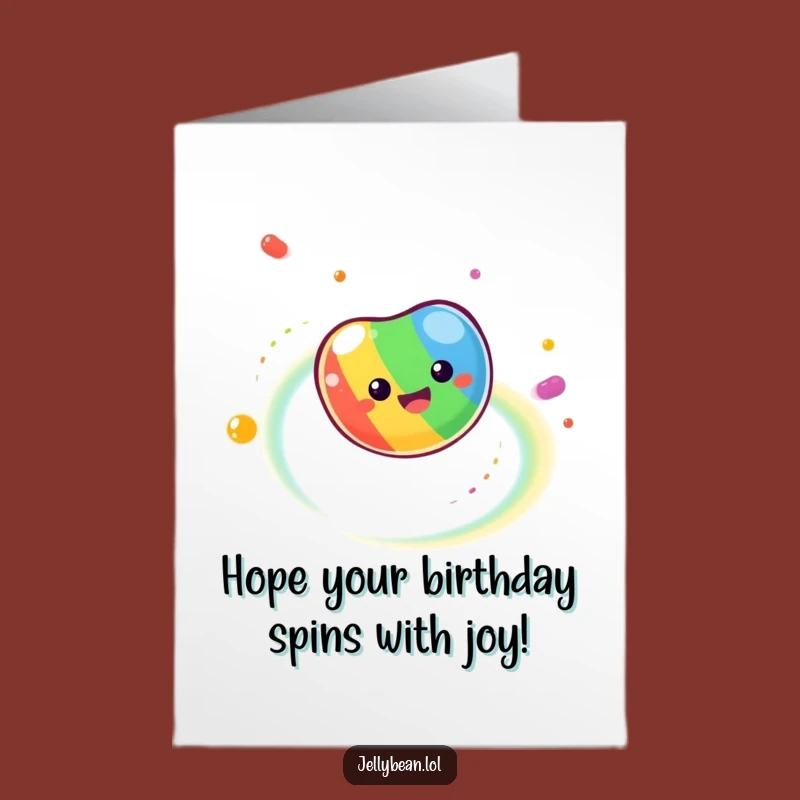 Free Printable Birthday Card: Dizzy Jelly Bean Blast, Fun Downloadable Gift