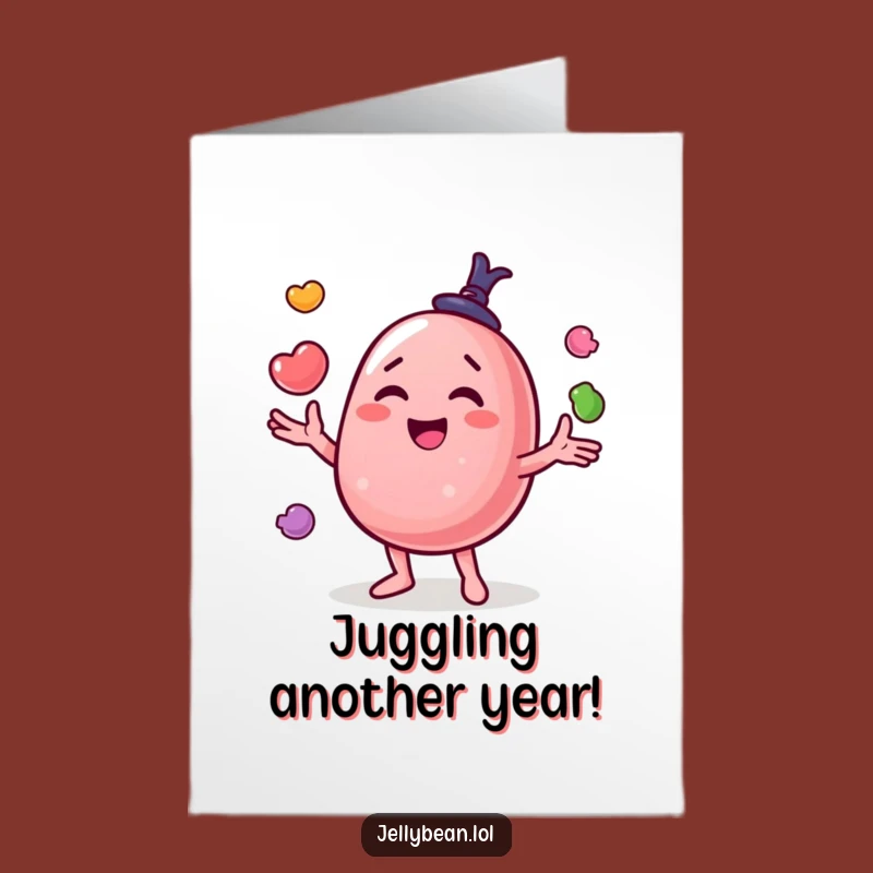 Free Printable Birthday Card: Jelly Bean Juggles Candies for a Sweet Celebration!