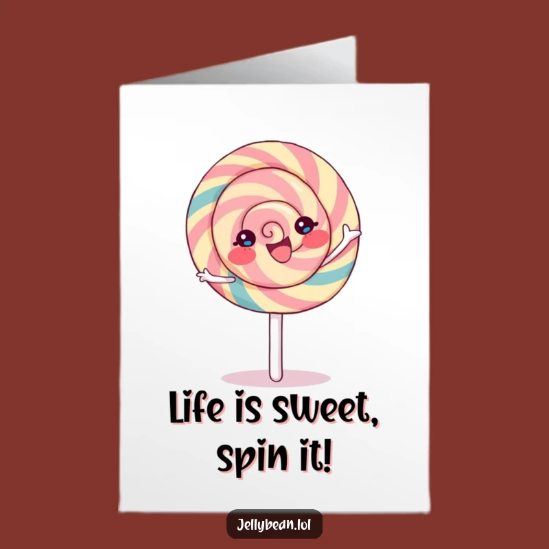 Free Printable Lollipop Spin Birthday Card - Funny Downloadable Gift