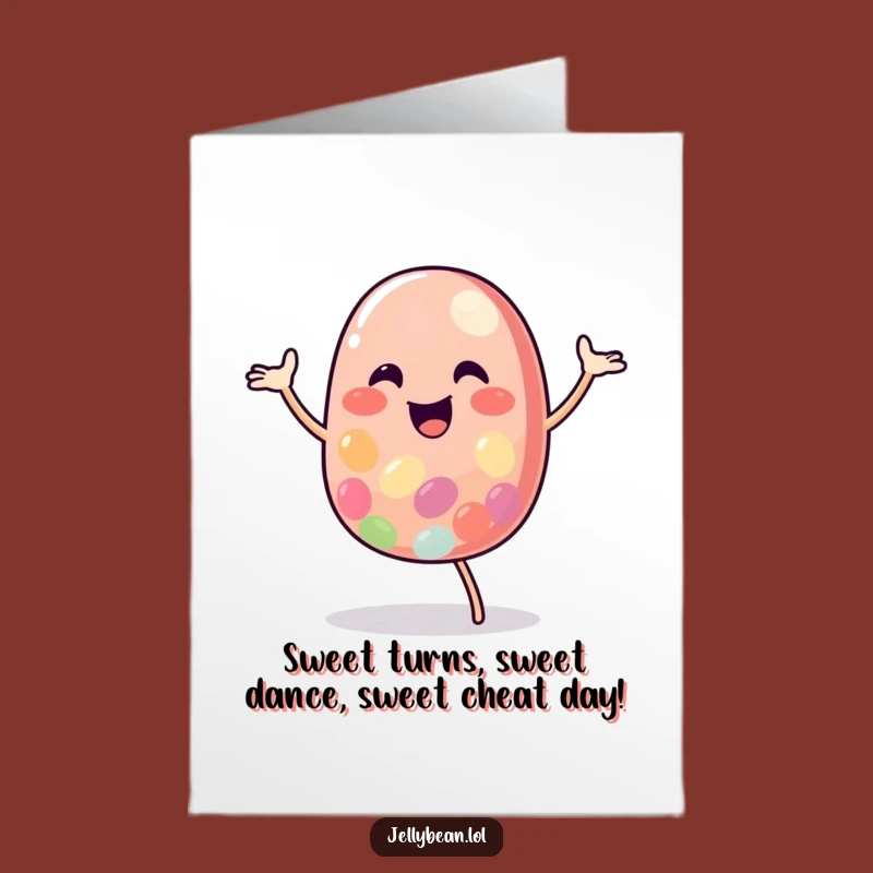 Free Printable Jelly Bean Happy Dance Birthday Card - Funny Downloadable Gift