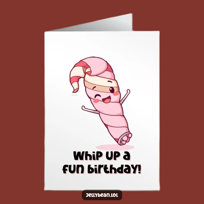 Free Printable Birthday Card: Silly Licorice Whip for a Tumbling DIY Gift