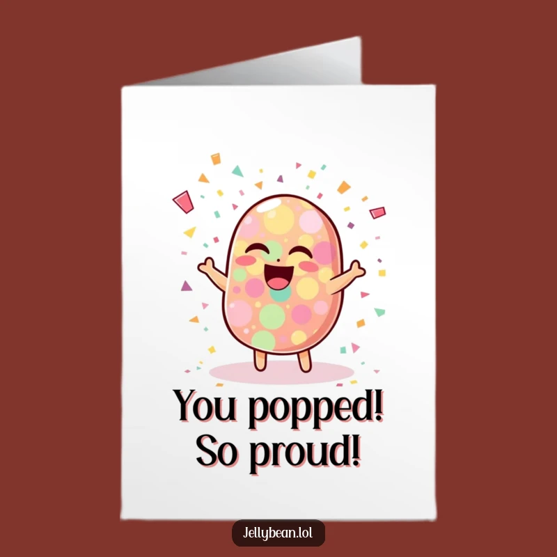 Free Printable Congrats Card: Confetti Jelly Bean Celebration - Funny Downloadable