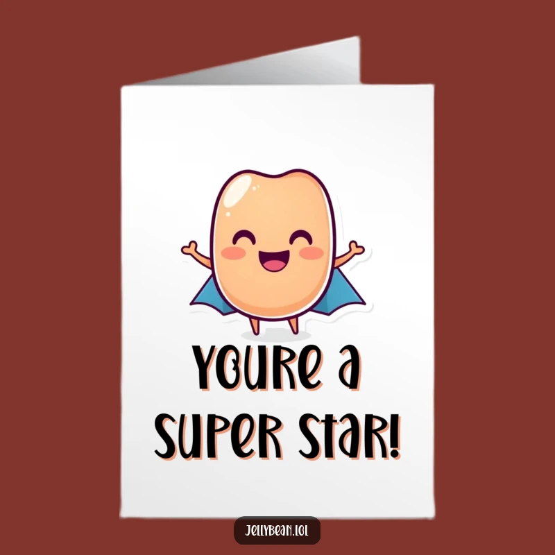 Free Printable Congrats Card: Jelly Bean Hero, Funny Downloadable Gift for Success