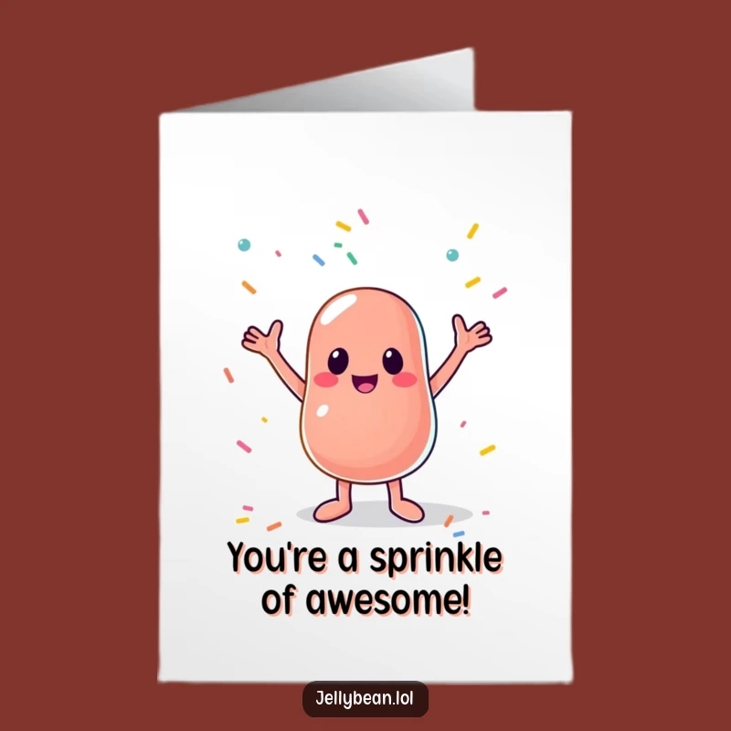 Free Printable Congrats Card: Jelly Bean Sprinkle Catcher Celebration Downloadable Gift