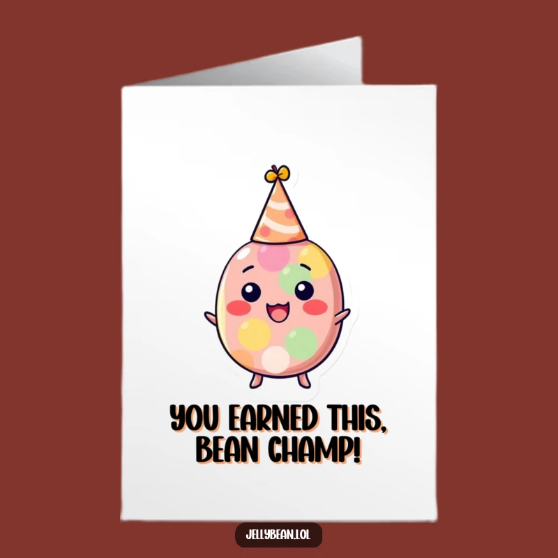 Free Printable Congrats Card: Witty Jelly Bean Celebration Downloadable
