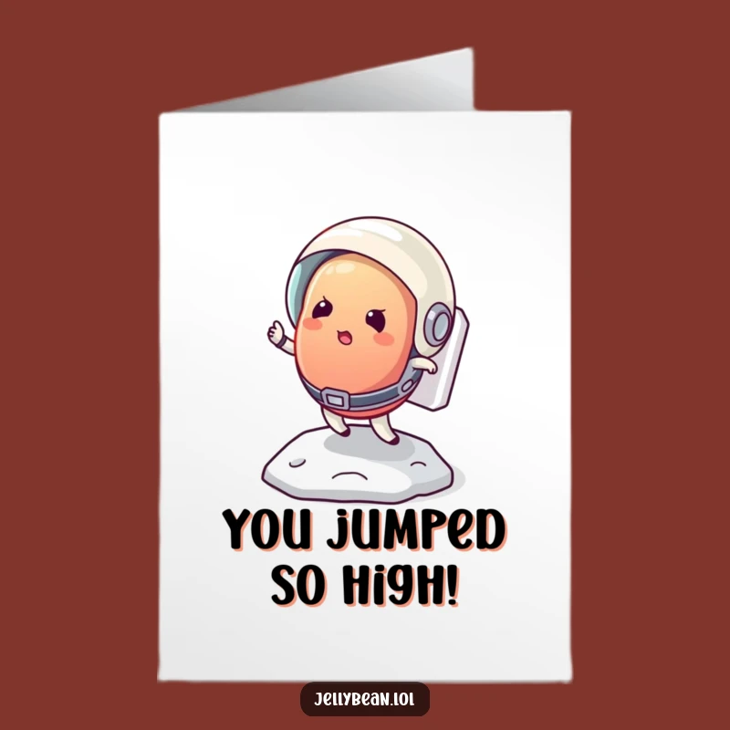 Free Printable Jelly Bean Congrats Card: Moon Bounce Success Humor