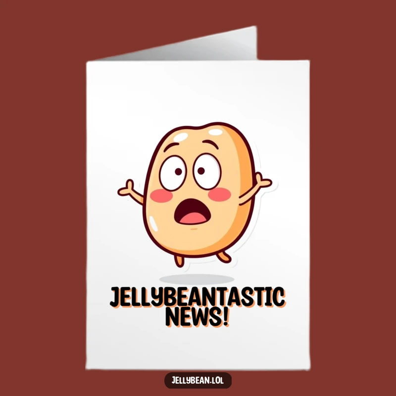 Free Printable Congrats Card: Surprised Jelly Bean, Funny Downloadable Gift