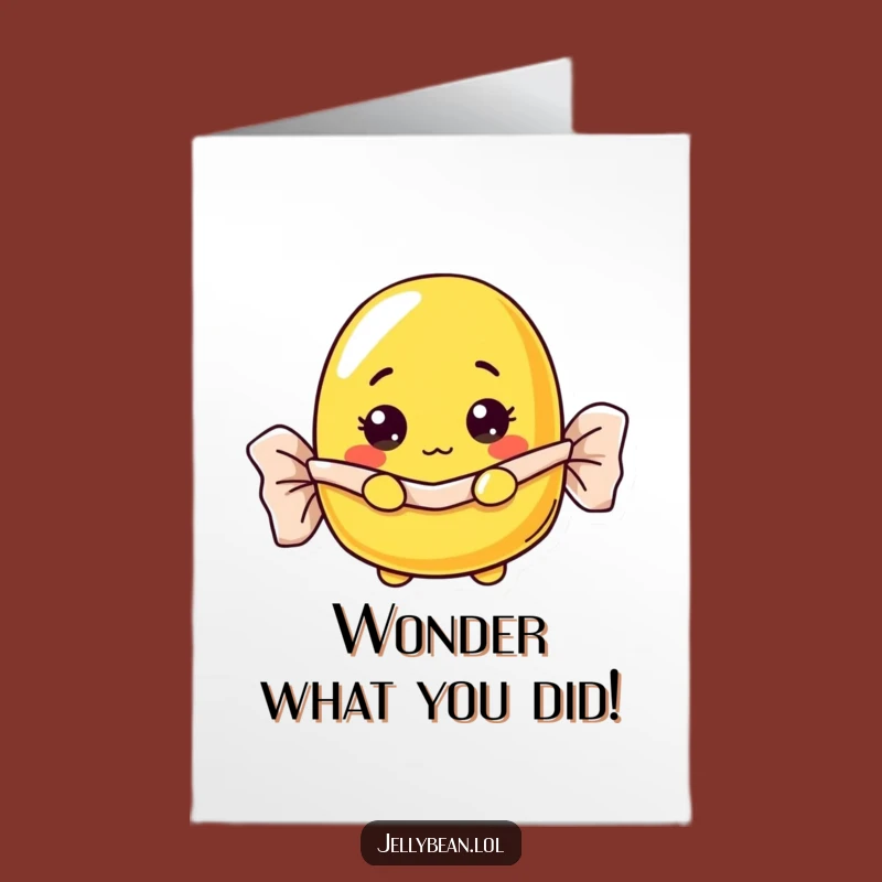Free Printable Congrats Card: Peek-a-Boo Jelly Bean, Funny Downloadable Gift