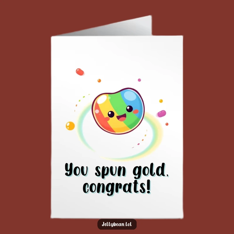 Free Printable Congrats Card: Rainbow Jelly Bean Whirlwind, Perfect Downloadable Gift