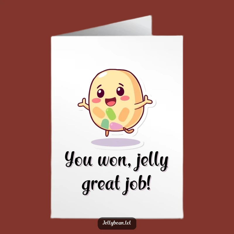Free Printable Congratulations Card: Bouncing Jelly Bean for a Sweet DIY Gift