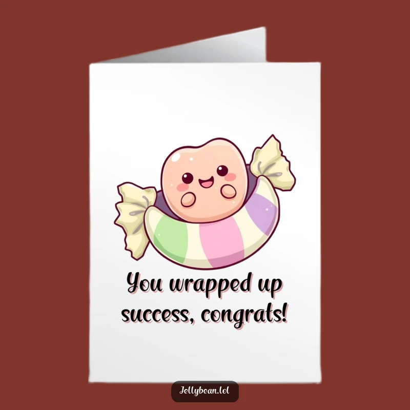 Free Printable Congrats Card: Jelly Bean Candy Wrapper Ride Celebration Download