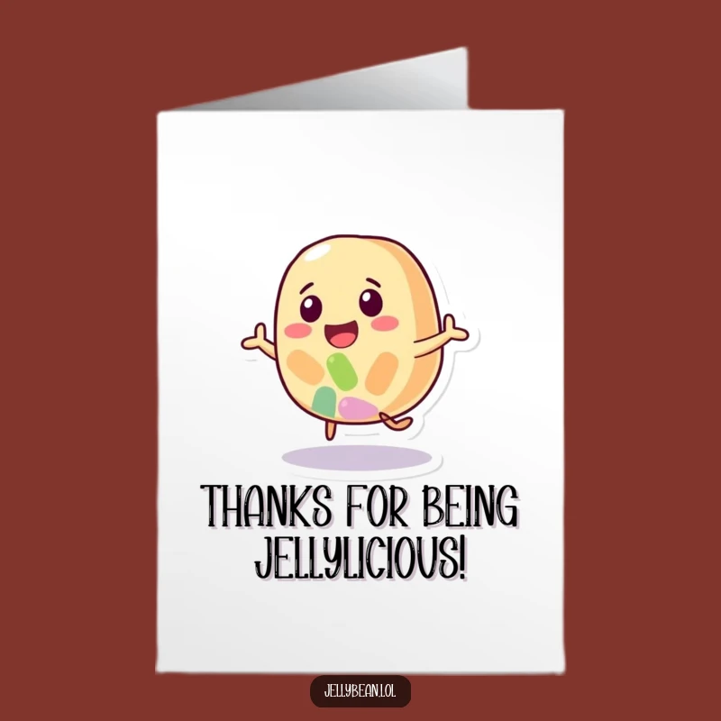 Free Printable Thank You Card: Bouncing Jelly Bean for a Cheerful DIY Gift