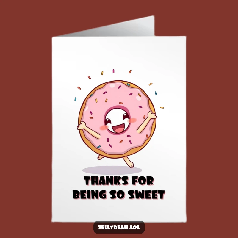 Free Printable Thank You Card: Donut Cartwheel Sprinkles Thanks!