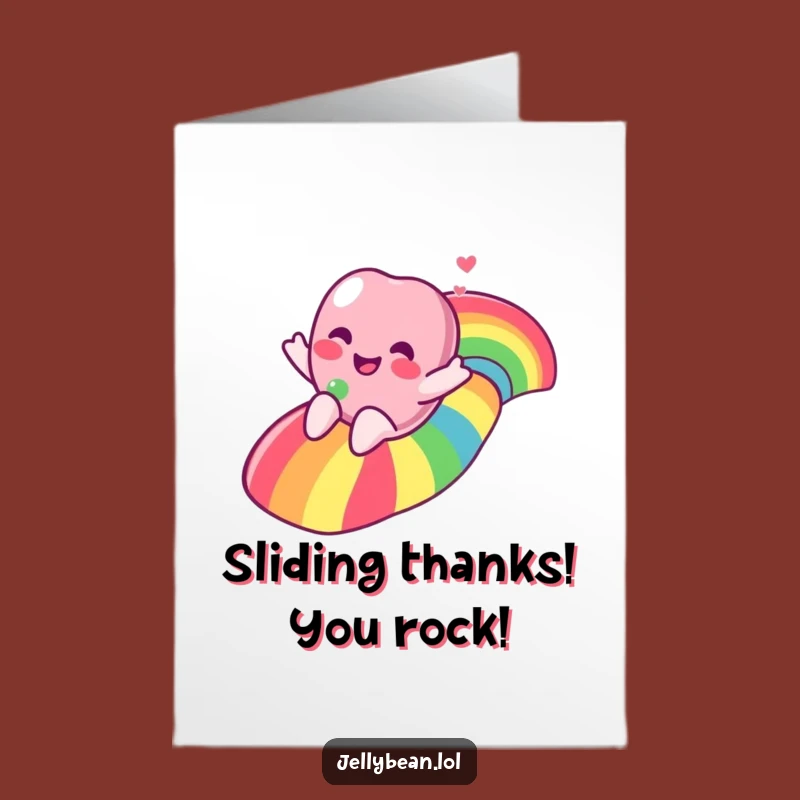 Free Printable Thank You Card: Grateful Rainbow Jelly Bean Downloadable Gift