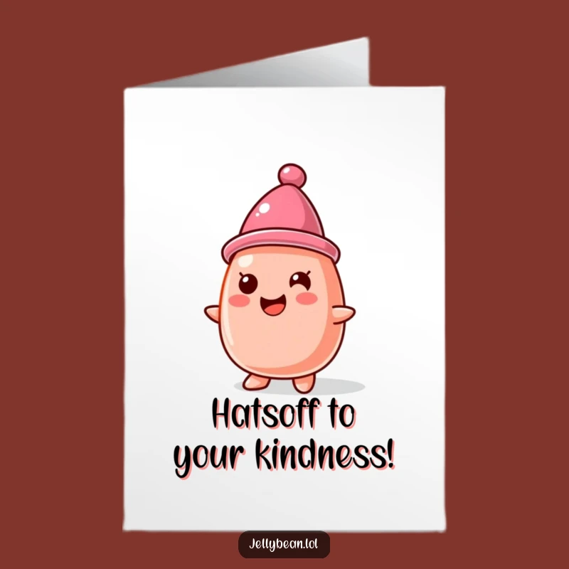 Free Printable Thank You Card: Hat Jelly Bean, Funny Downloadable Gratitude