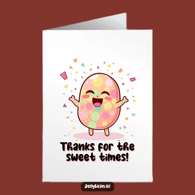 Free Printable Thank You Card: Laughing Jelly Bean Confetti - Funny Downloadable