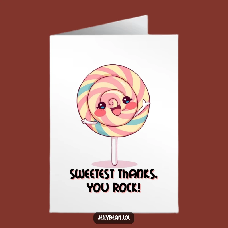 Free Printable Lollipop Spin Thank You Card - Funny Downloadable Gift