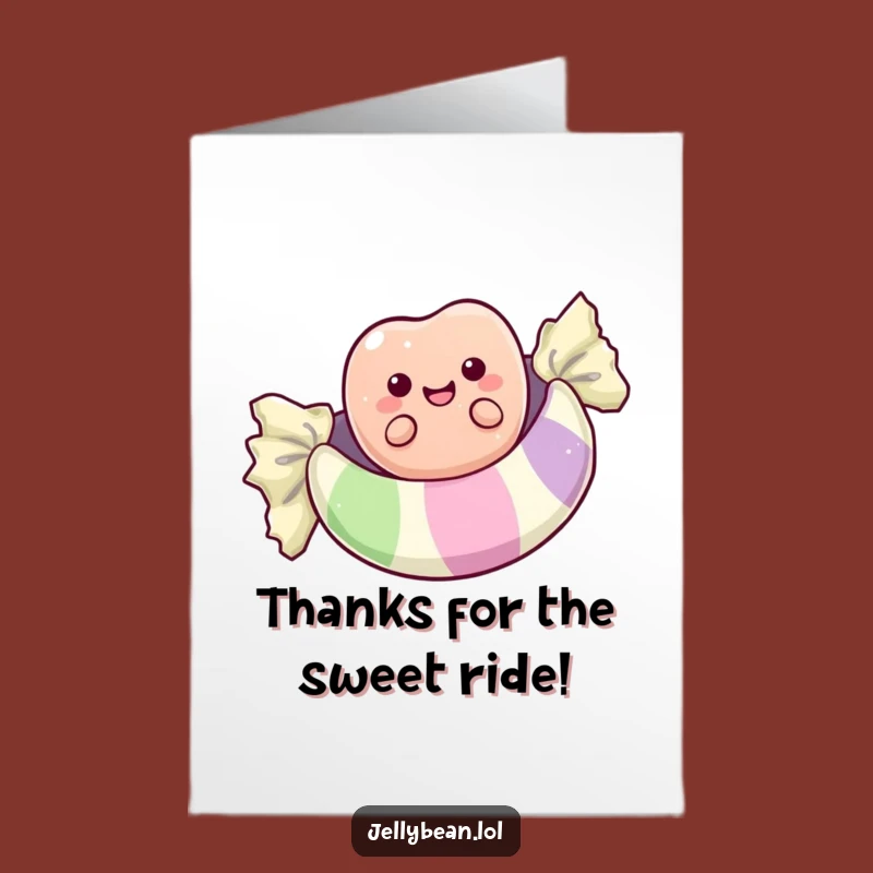 Free Printable Thank You Card: Jelly Bean Candy Wrapper Float Thanks Download
