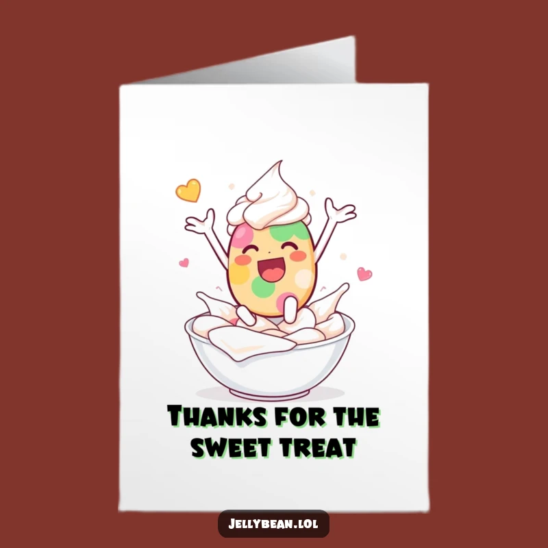 Free Printable Thank You Card: Whipped Cream Leap, Funny Gratitude, Quick DIY