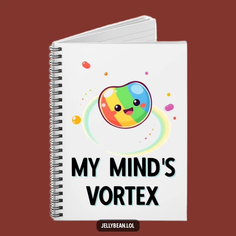 Funny Dizzy Jelly Bean Notebook - Colorful Ideas & Fun Notes Gift