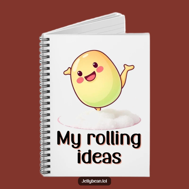 Funny Mischievous Jelly Bean Somersault Notebook: Playful Candy Journal for Ideas