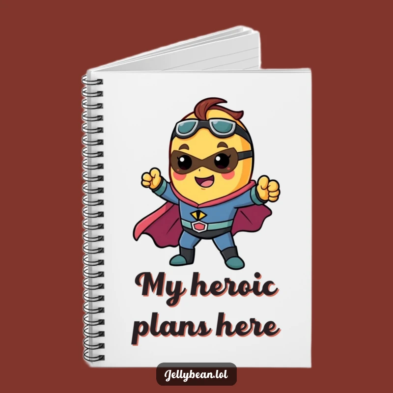 Funny Superhero Jelly Bean Notebook - Jot Down Heroic Plans