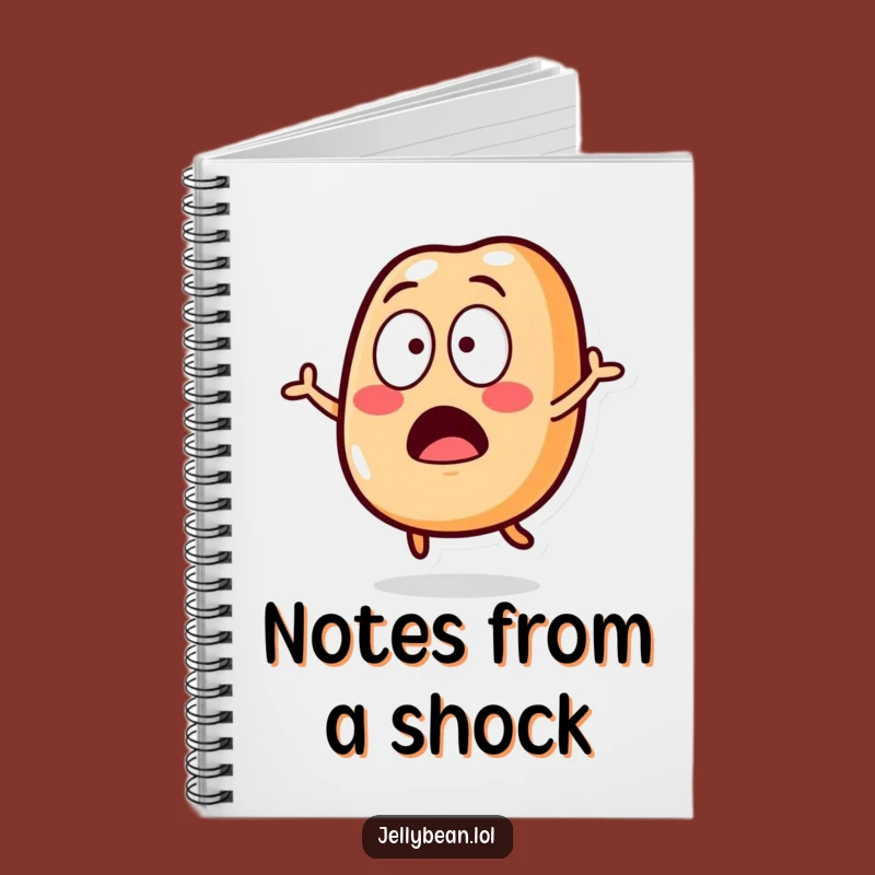 Funny Surprised Jelly Bean Notebook: Record Your Reactions, Great Funny Gift