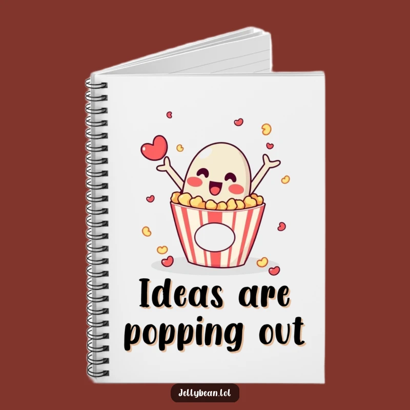 Funny Jelly Bean Popcorn Notebook - Jot Down Exciting Ideas