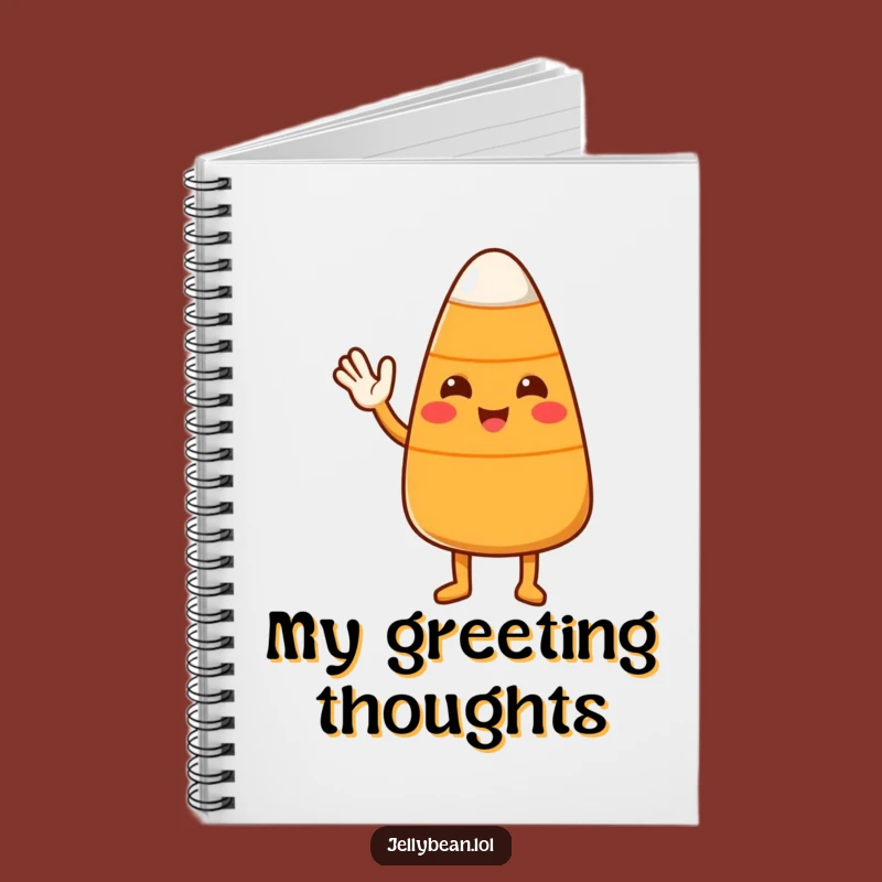 Funny Candy Corn Wave Notebook: Cute Character's Friendly Journal Gift