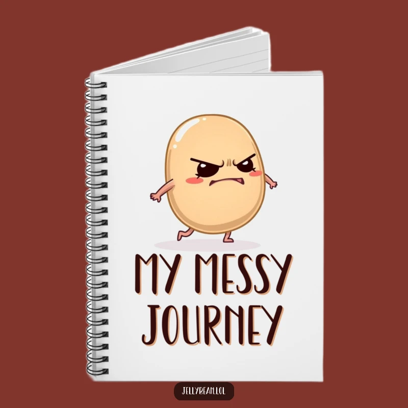 Funny Jelly Bean Notebook - Journal Grumpy Character Clumsy Gift