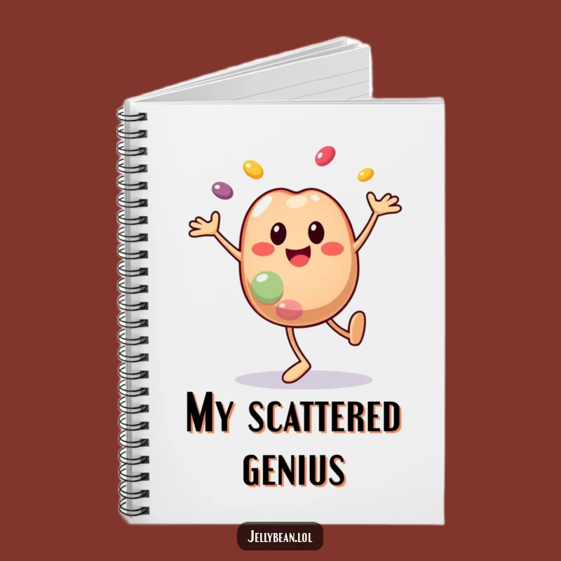 Funny Cartwheel Jelly Bean Notebook: Jot Down Energy with This Character