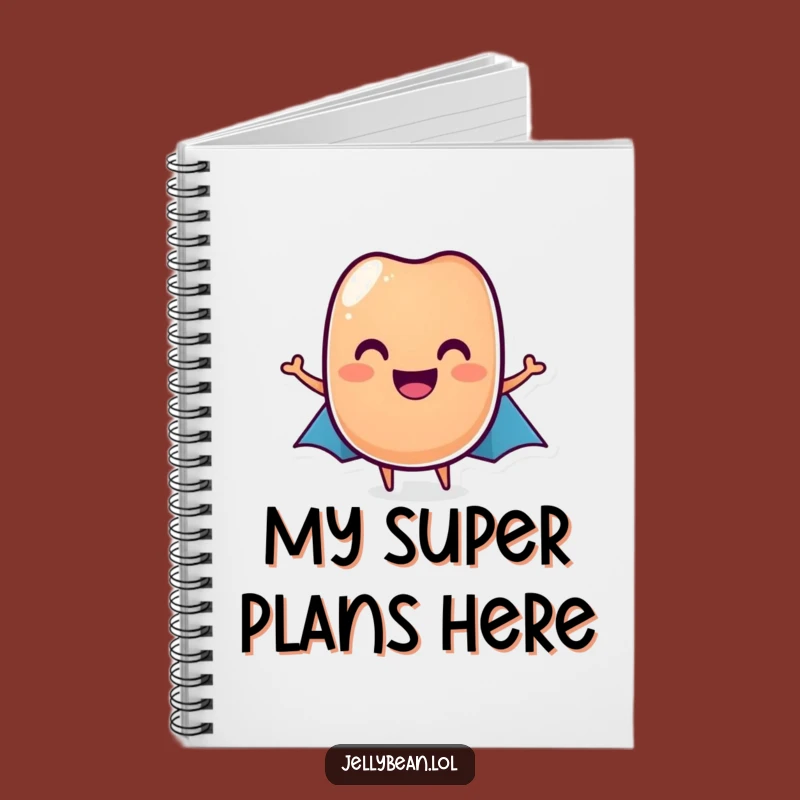 Funny Jelly Bean Hero Notebook: Jot Down Your Super Ideas