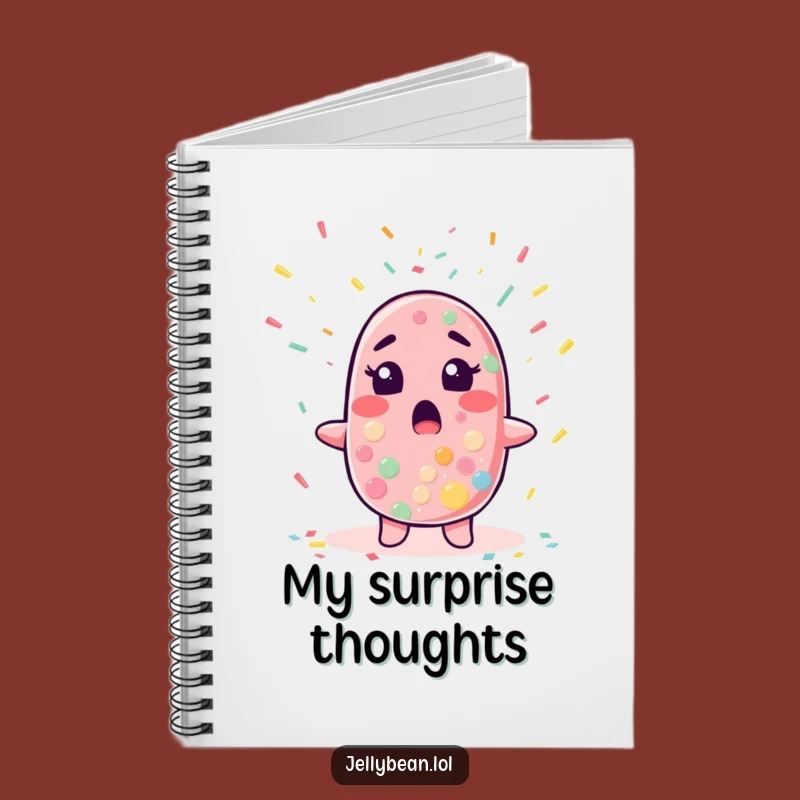 Funny Surprised Jelly Bean Notebook - Jot Down Surprising Ideas