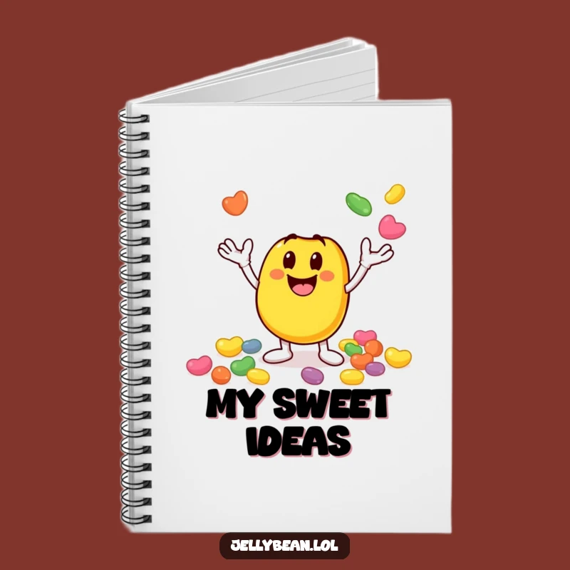 Funny Juggling Jelly Bean Notebook: Jot Down Ideas with This Energetic Character