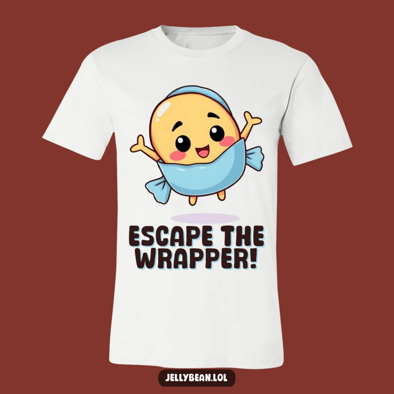 Funny Candy Wrapper Jelly Bean T-Shirt: Wear Your Sweet Surprise