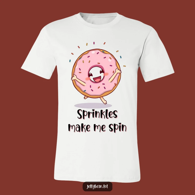 Funny Donut Cartwheel T-Shirt: Sprinkly Character Tee for Humorous Gifts
