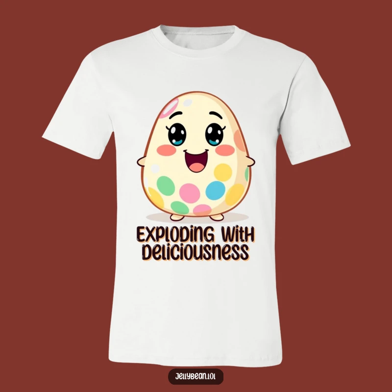 Funny Flavor Explosion Jelly Bean T-Shirt: Wearable Burst of Taste and Humor
