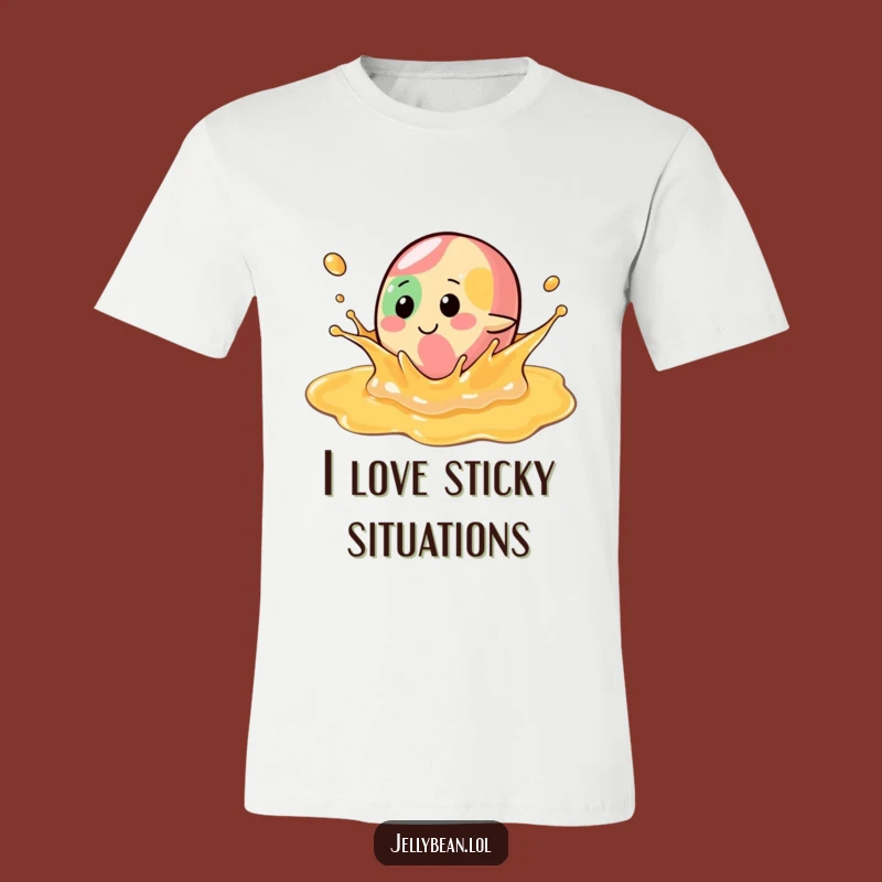 Funny Syrup Splash Jelly Bean T-Shirt: Wearable Playfulness for Sweet Fun Lovers