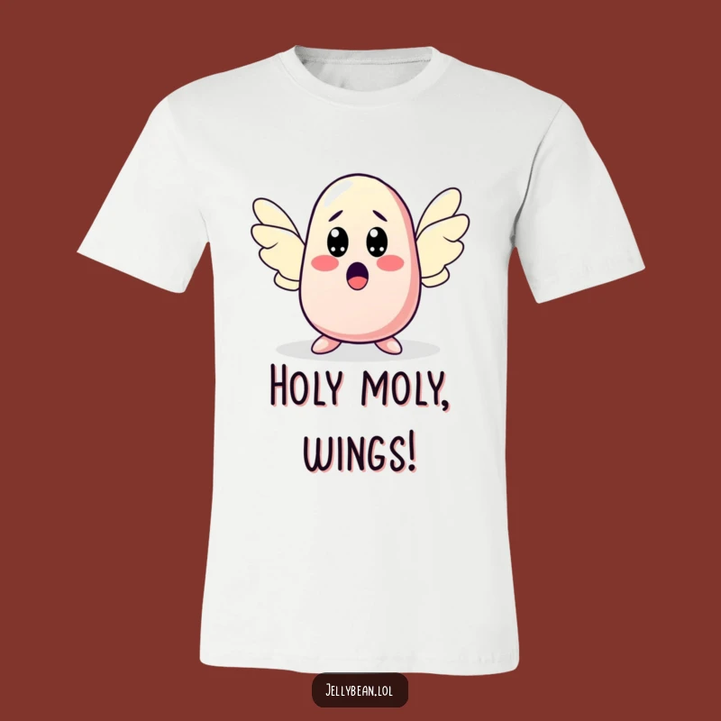 Funny Flying Jelly Bean Tee: Show Your Surprise with This Character Shirt