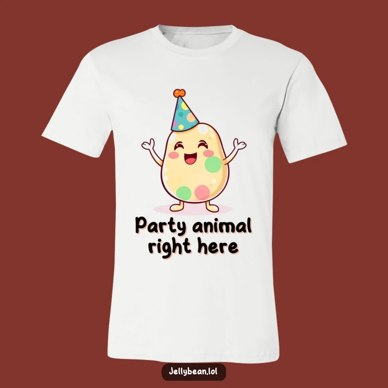 Funny Jelly Bean Party Hat T-Shirt - Cheerful Character, Great Gift